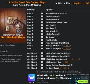 Trainer for PC game version v2026.05.03
