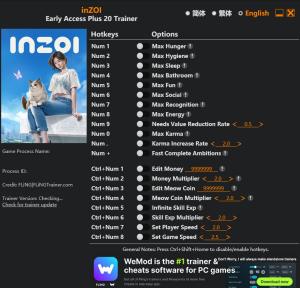 Trainer for PC game version v2026.05.03