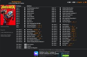 Trainer for PC game version v1.6.0