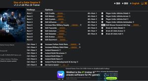 Trainer for PC game version v1.60