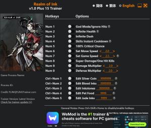 Realm of Ink Trainer +15 v1.0 {FLiNG}