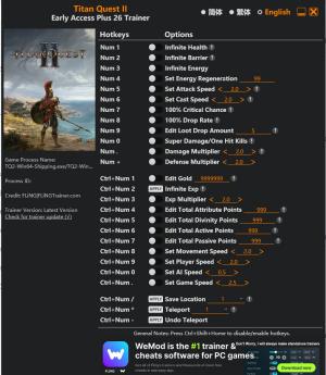 Titan Quest II Trainer +26 v2026.06.22 {FLiNG}
