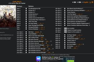 Trainer for PC game version v2.0.x