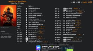 Trainer for PC game version v1.0