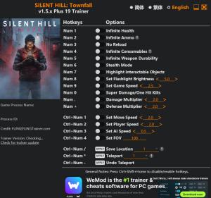 SILENT HILL: Townfall Trainer +19 v1.5.x {FLiNG}